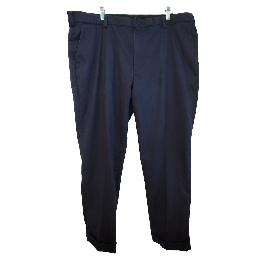 Brooks Brothers Pants Mens 44x31 Navy Blue Chino Stretch Clark Fit Straight Leg